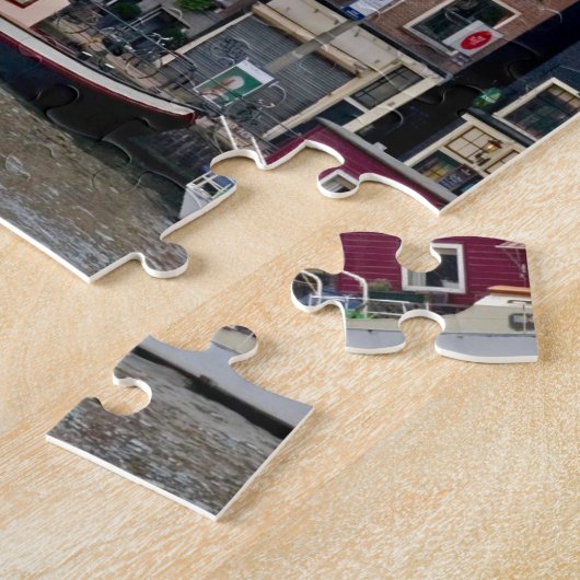 Amsterdam, huizen op het kanaal legpuzzel (Zijkant)