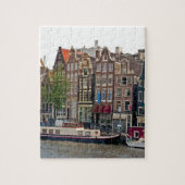 Amsterdam, huizen op het kanaal legpuzzel (Verticaal)