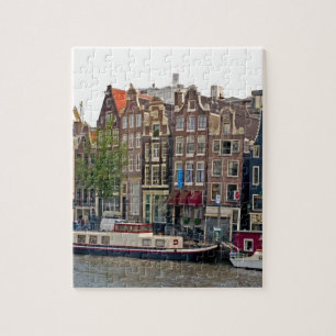 Amsterdam, huizen op het kanaal legpuzzel