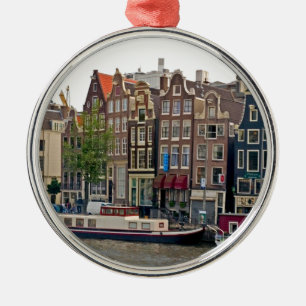 Amsterdam, huizen op het kanaal metalen ornament