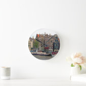 Amsterdam, huizen op het kanaal ronde klok (Huis)