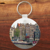 Amsterdam, huizen op het kanaal sleutelhanger (Voorkant)