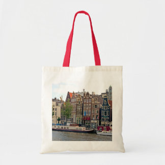 Amsterdam, huizen op het kanaal tote bag
