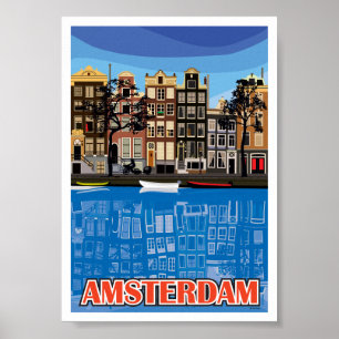 Amsterdam Huizen Poster
