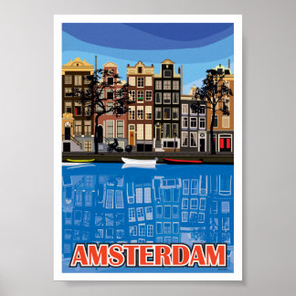 Amsterdam Huizen Poster