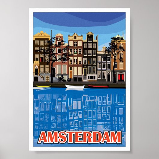 Amsterdam Huizen Poster (Voorkant)