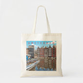 Amsterdam huizen Tote Bag (Voorkant)
