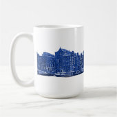 Amsterdam in blauwe Delfts blauwe stijl Koffiemok (Links)