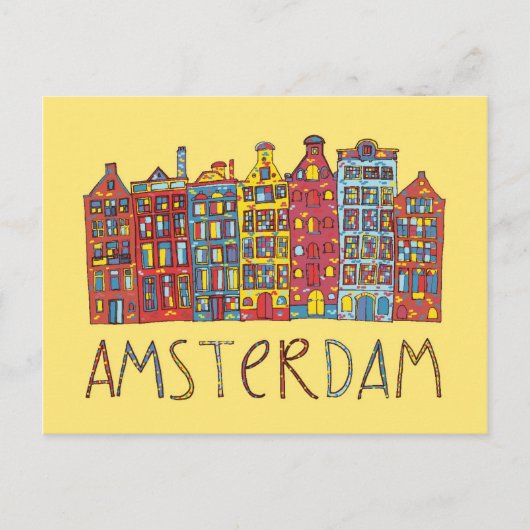 Amsterdam In Mosaic Briefkaart (Voorkant)