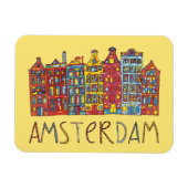 Amsterdam in mozaïek magneet (Horizontaal)
