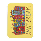 Amsterdam in mozaïek magneet (Verticaal)
