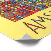 Amsterdam in mozaïek poster (Hoek)