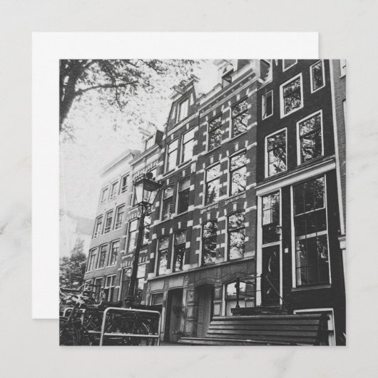 Amsterdam in zwart-wit kaart (Voorkant / Achterkant)