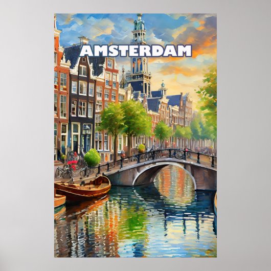 Amsterdam, joyle des Pays - Bas Poster (Voorkant)