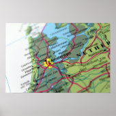 Amsterdam, kaart Nederland Poster (Voorkant)