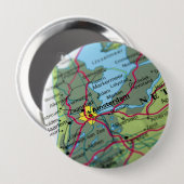 Amsterdam, kaart Nederland Ronde Button 4,0 Cm (Voorkant /achterkant)