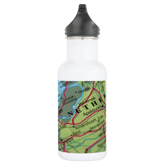 Amsterdam, kaart Nederland Waterfles (Rechts)