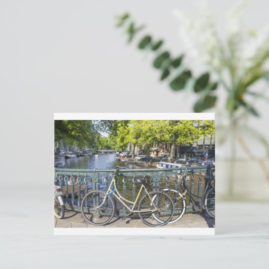 Amsterdam kanaal briefkaart (Staand voorkant)