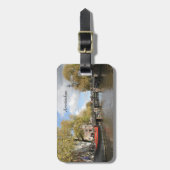 Amsterdam, Kanaal, Brug, Huisschip, Kerktoren Bagagelabel (Voorkant verticaal)