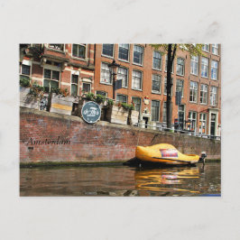 Amsterdam, Kanaal, Klomp Boat Briefkaart