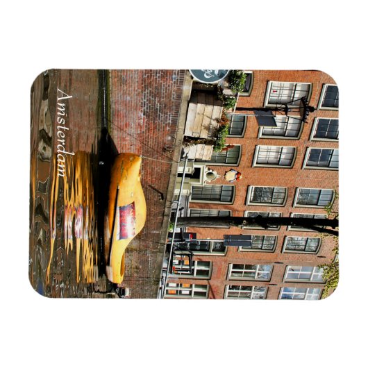 Amsterdam, Kanaal, Klomp Boat Magneet (Horizontaal)