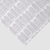 Amsterdam Kanaal Row Houses Silver & White Pattern Tissuepapier (Detail)
