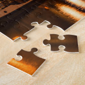 Amsterdam kanaalhuizen in de schemering van de puz legpuzzel (Zijkant)