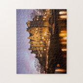 Amsterdam kanaalhuizen in de schemering van de puz legpuzzel (Verticaal)