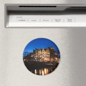 Amsterdam kanaalhuizen 's nachts magneet (Insitu (Vaatwasser))