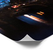 Amsterdam kanaalhuizen 's nachts poster (Hoek)