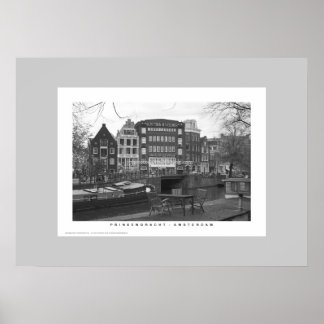 Amsterdam - Kanaalhuizen van Prinsengracht Poster