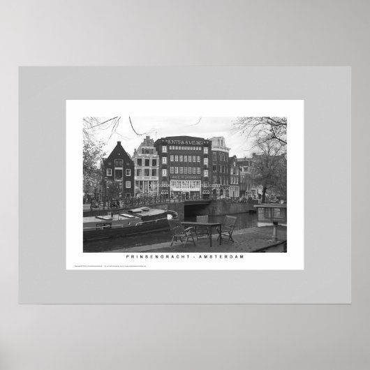 Amsterdam - Kanaalhuizen van Prinsengracht Poster (Voorkant)