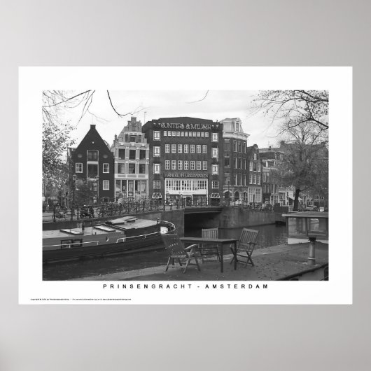 Amsterdam - Kanaalhuizen van Prinsengracht Poster (Voorkant)