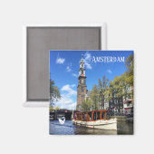 Amsterdam kanaalkoelkast magneet door Velvet Escap (Voorkant / Achterkant)