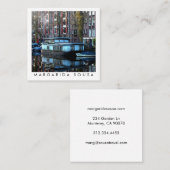 Amsterdam Kanalboot Fototoerisme Vierkante Visitekaartje (Voorkant / Achterkant)