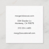 Amsterdam Kanalboot Fototoerisme Vierkante Visitekaartje (Achterkant)