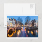 Amsterdam Kanalen bij nacht Briefkaart (Voorkant / Achterkant)