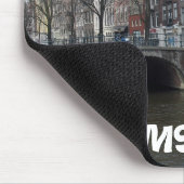 Amsterdam Kanalen en bruggen Foto Mousepad Muismat (Hoek)