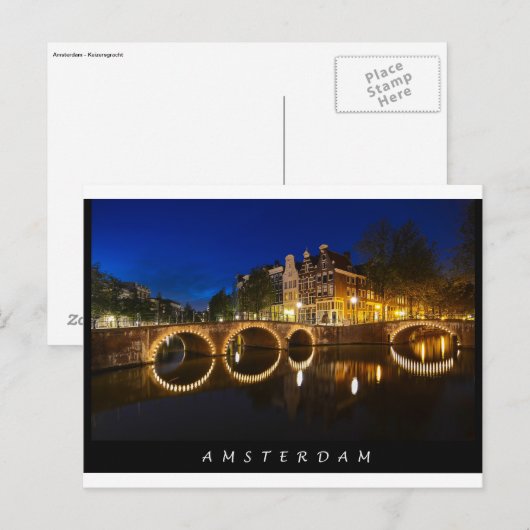 Amsterdam Keizersgracht , Briefkaart (Voorkant / Achterkant)