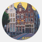 Amsterdam-Keizersgracht Centrum Ronde Sticker (Voorkant)