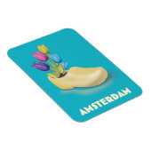 Amsterdam Klompen en Tulpen reisposter. Magneet (Rechterzijde)