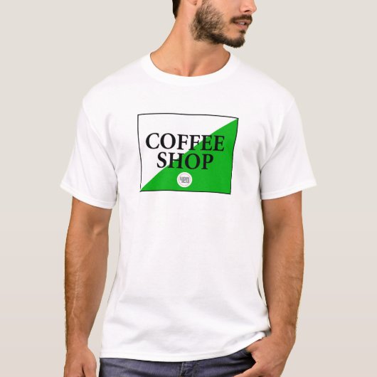 Amsterdam koffiewinkel t-shirt (Voorkant)