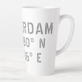 Amsterdam Latitude Longitude Latte Mok (Rechts)
