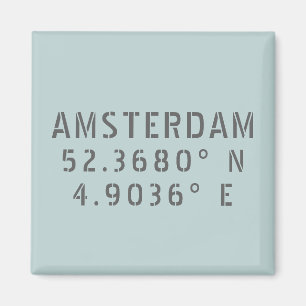 Amsterdam Latitude Longitude Magneet