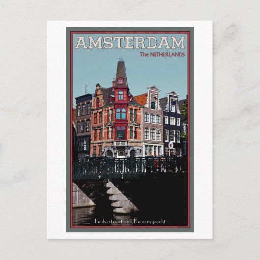 Amsterdam - Leidsestraat - Keizersgracht Briefkaart (Voorkant)