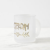 Amsterdam Love Dutch Gold Typography Elegant Matglas Koffiemok (Voorkant rechts)