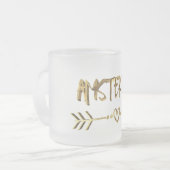 Amsterdam Love Dutch Gold Typography Elegant Matglas Koffiemok (Voorkant links)