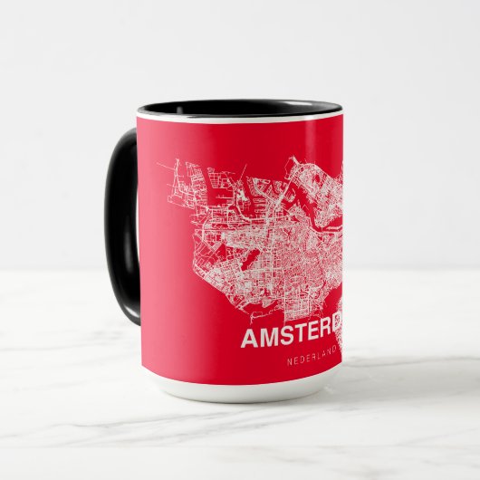 Amsterdam map mok (Voorkant links)