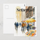 Amsterdam-markt voor bloem briefkaart (Voorkant / Achterkant)