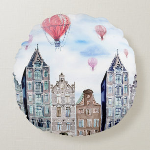 Amsterdam met heteluchtballon rond kussen